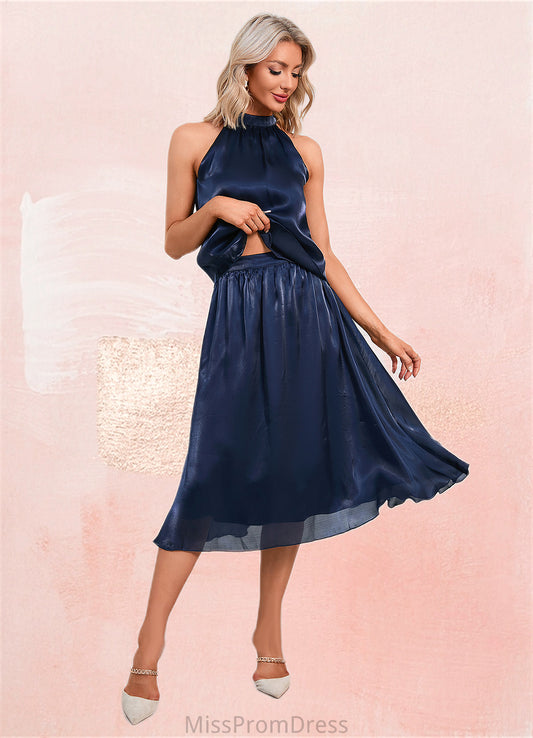 Kit High Neck Elegant Separates Polyester Dresses HMP0022509