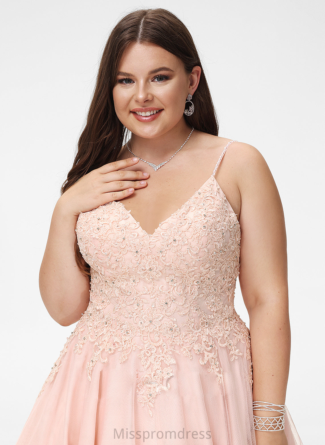 A-Line Prom Dresses Danna Tulle Short/Mini V-neck With Beading Sequins